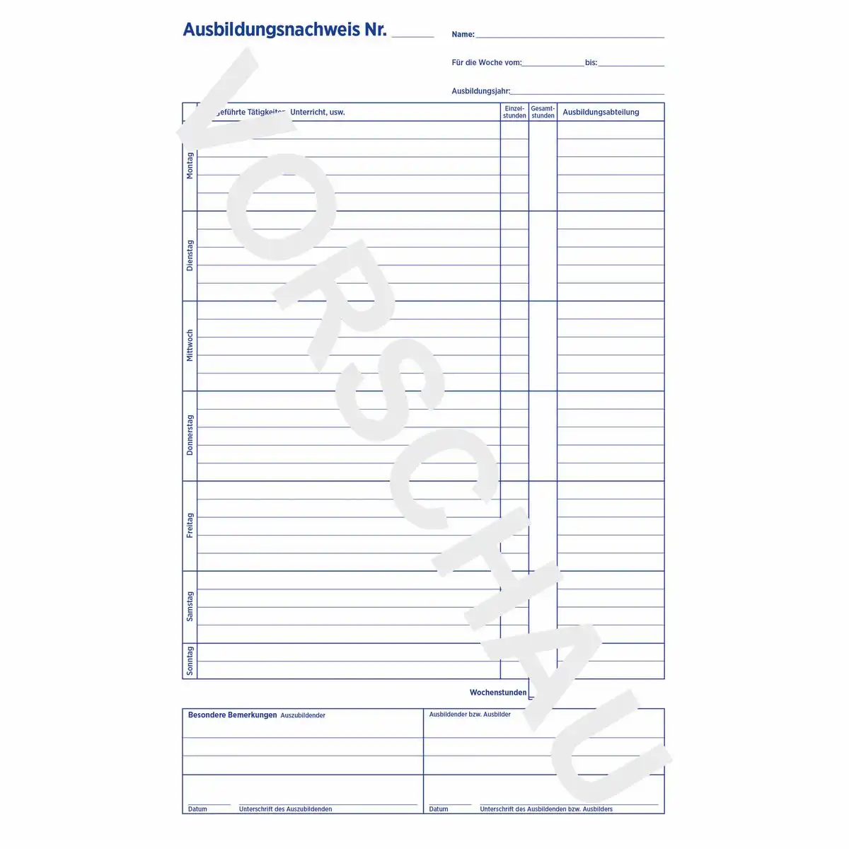 AVERY Zweckform Ausbildungsnachweis in Heftform DIN A4 28 Blatt-2