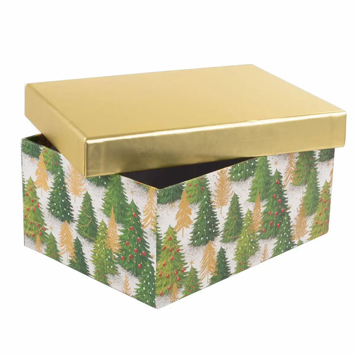 Idena Geschenkbox Weihnachten Tannenbaum 20x15x9cm