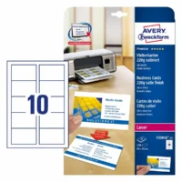 AVERY Zweckform Visitenkarten satiniert 220g/m² ultraweiß 85x54mm 250 Stück
