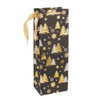 Idena Flaschentasche Weihnachten - Tannenbaum, 12x35x9cm 210g/m²
