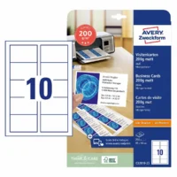 AVERY Zweckform Visitenkarten mikroperforiert 185g/m² matt weiß 85x54mm 250 Stück