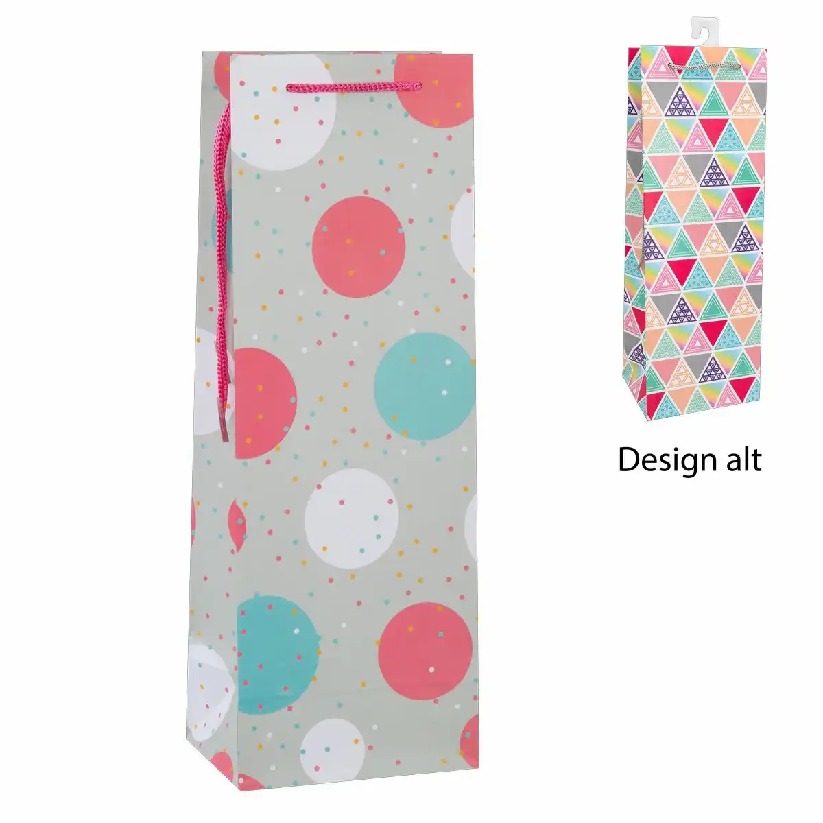 Idena Flaschentasche Vision mehrfarbig 12x35x9cm 128g/m²