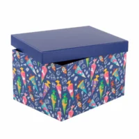 Idena Geschenkbox Schultüte blau 31x24x18cm
