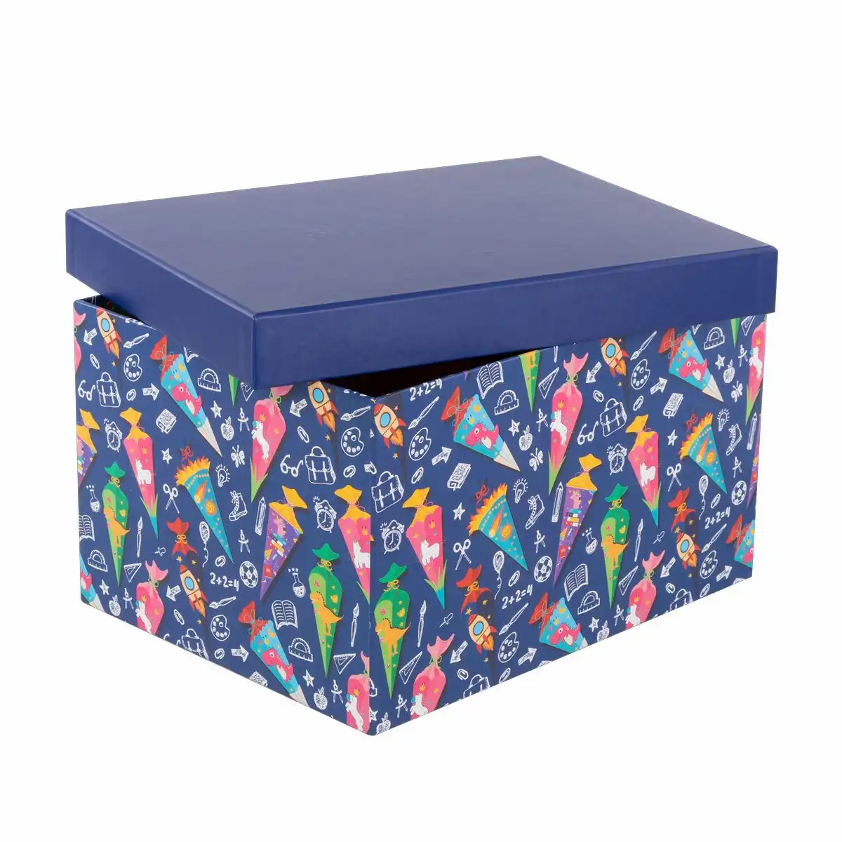31918_00 Idena Geschenkbox Schultüte blau 31x24x18cm