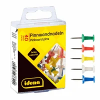 Idena Pinnwandnadeln mehrfarbig 40 Stück Hängebox