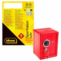 Idena Spartresor aus Metall 12x10x16cm - rot