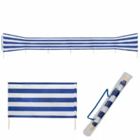 Idena Windschutz 170T Polyester blau/weiß - 800x80cm