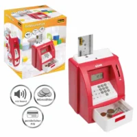 Idena Spardose Geldautomat mit Sound - rot