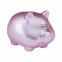 Idena Keramikspardose Schwein metallic 7x7x8cm - pink