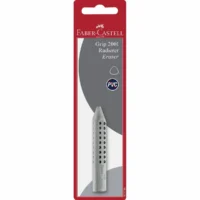 FABER-CASTELL Radierer Grip 2001 grau Blister