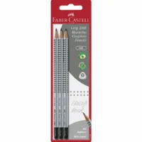 FABER-CASTELL Bleistifte Grip 2001 grau Blister - 3 Stück