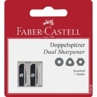 FABER-CASTELL Doppelspitzer Metall silber Blister