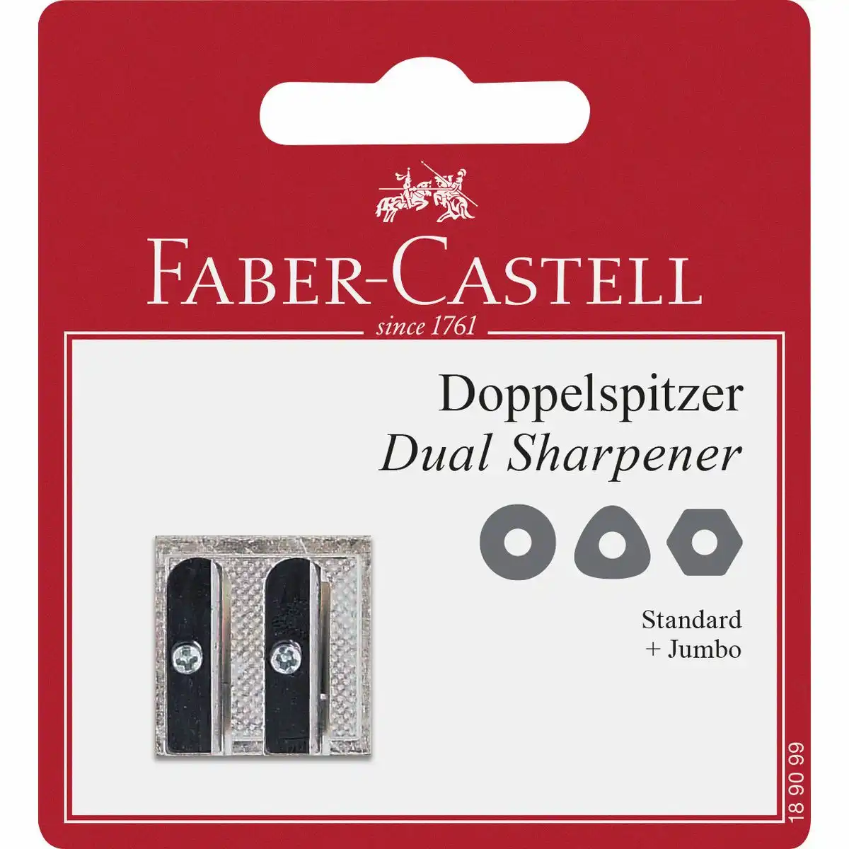 510321_00 FABER-CASTELL Doppelspitzer Metall silber Blister