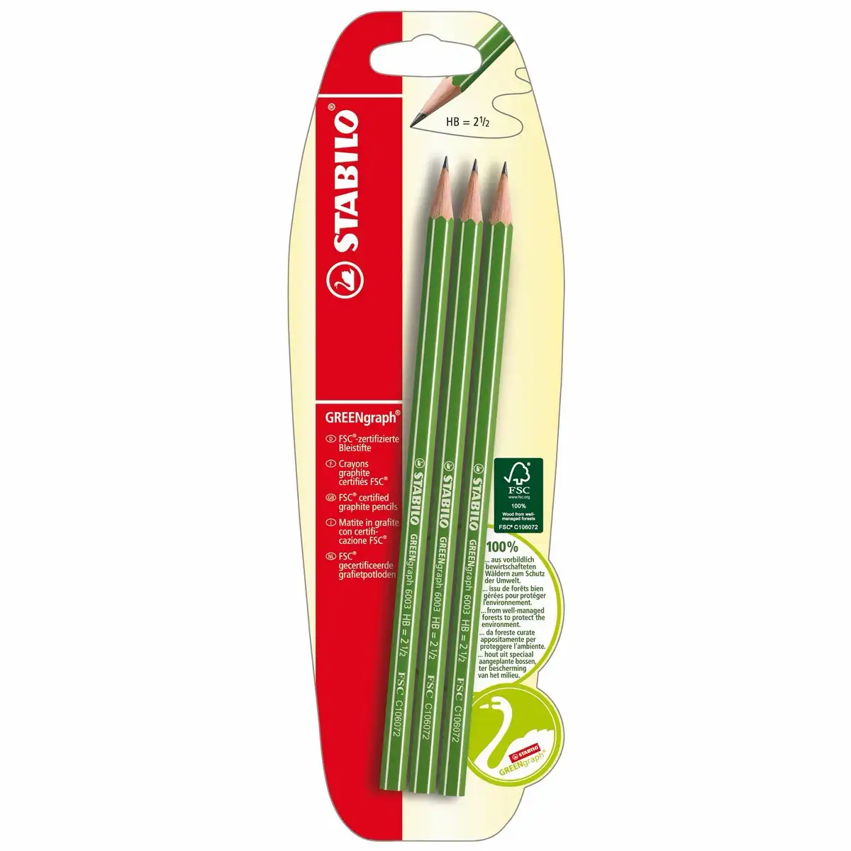 STABILO Bleistifte GREENgraph HB grün 17
