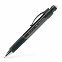 FABER-CASTELL Druckbleistift Grip Plus + Ersatzminen 0,7mm metallic 5er Pack - schwarz
