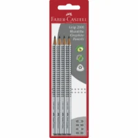 FABER-CASTELL Bleistifte Grip 2001 2B B HB H grau 4 Stück Blister