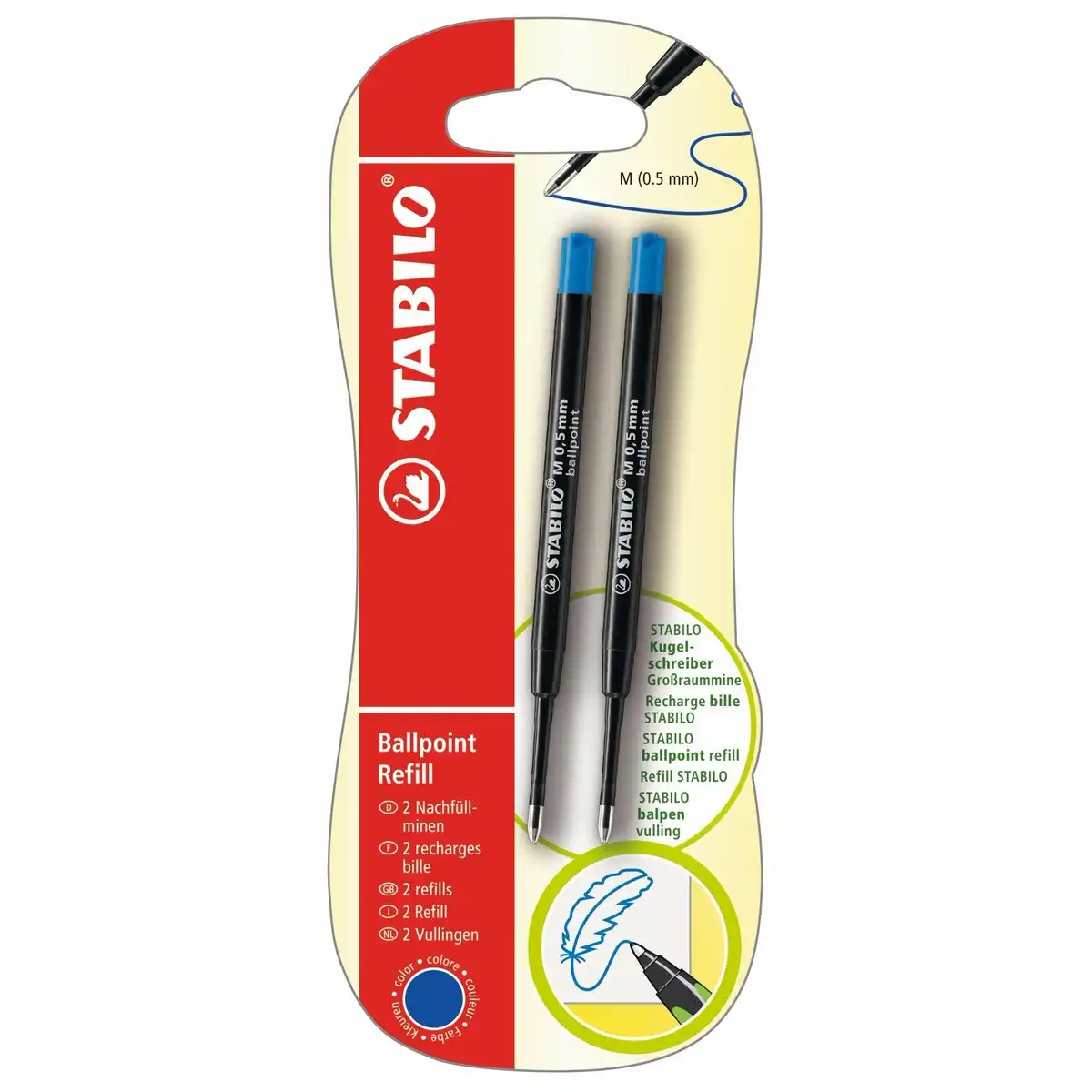 STABILO Kugelschreibermine Ballpoint blau Blister