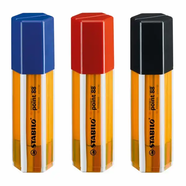 STABILO Fineliner point 88 Big point Box 20 Stück 3fach sortiert Kunststoffbox