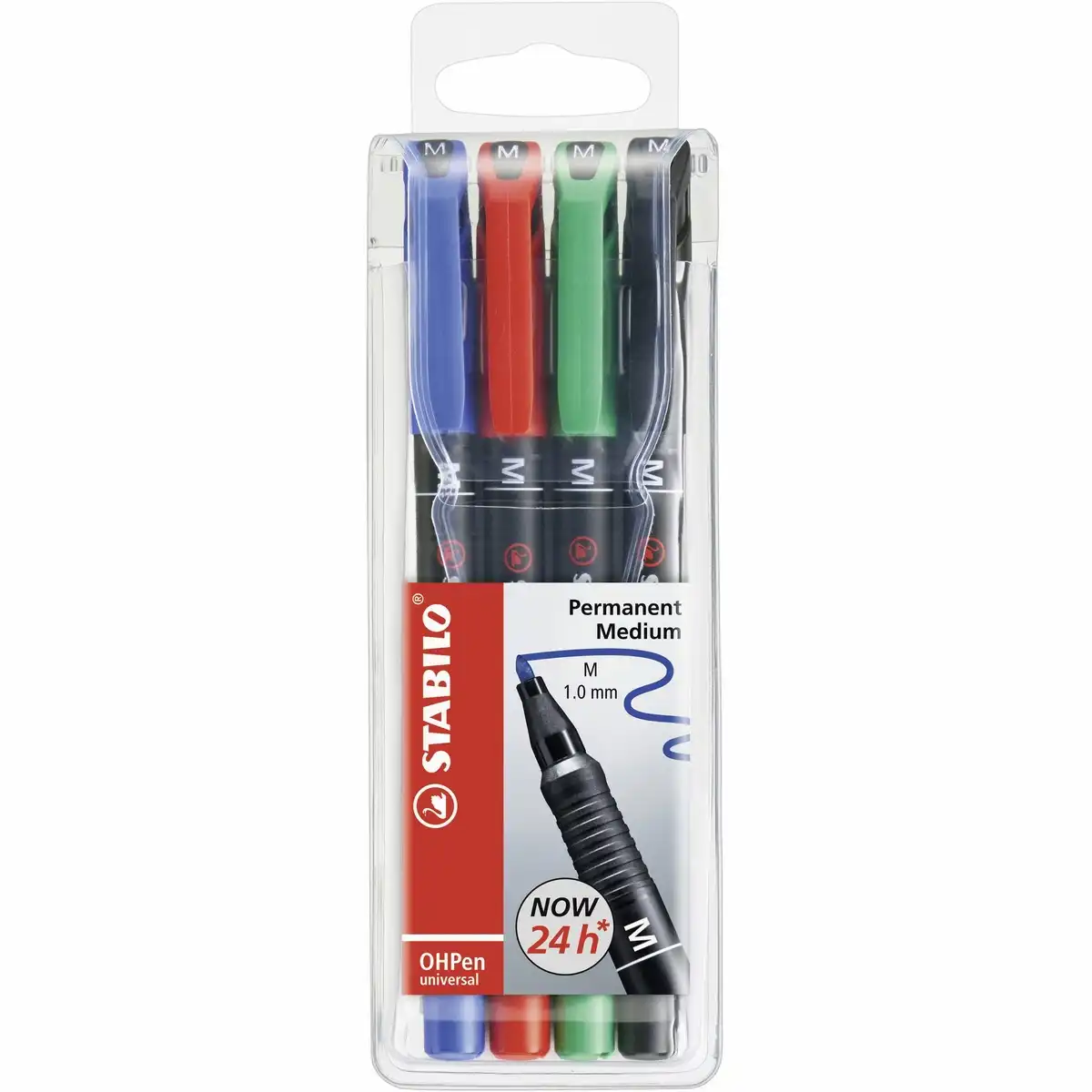 STABILO Folienstifte OHPen M 1mm permanent Kunststoffetui