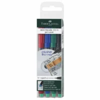 FABER-CASTELL Marker Multimark 1513 S permanent 4 Stück
