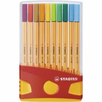 STABILO Fineliner point 88 Tischset Kunststoffbox - rot/orange