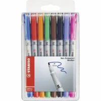 STABILO Folienstifte OHPen M 1mm non-permanent Kunststoffetui - 1mm, 8 Stück