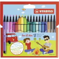 STABILO Filzstifte Pen 68 Mini Premium Kartonetui - 18 Stück