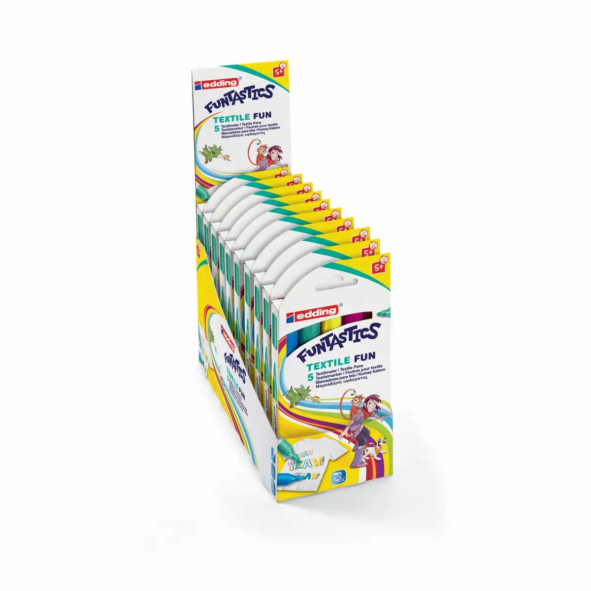 edding Textilstifte Funtastics Textile Fun 5 Stück