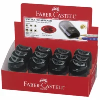 FABER-CASTELL Doppelspitzdose schwarz 12er Pack