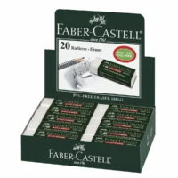 FABER-CASTELL Radierer PVC-Free Eraser 188121 weiß 20er Pack