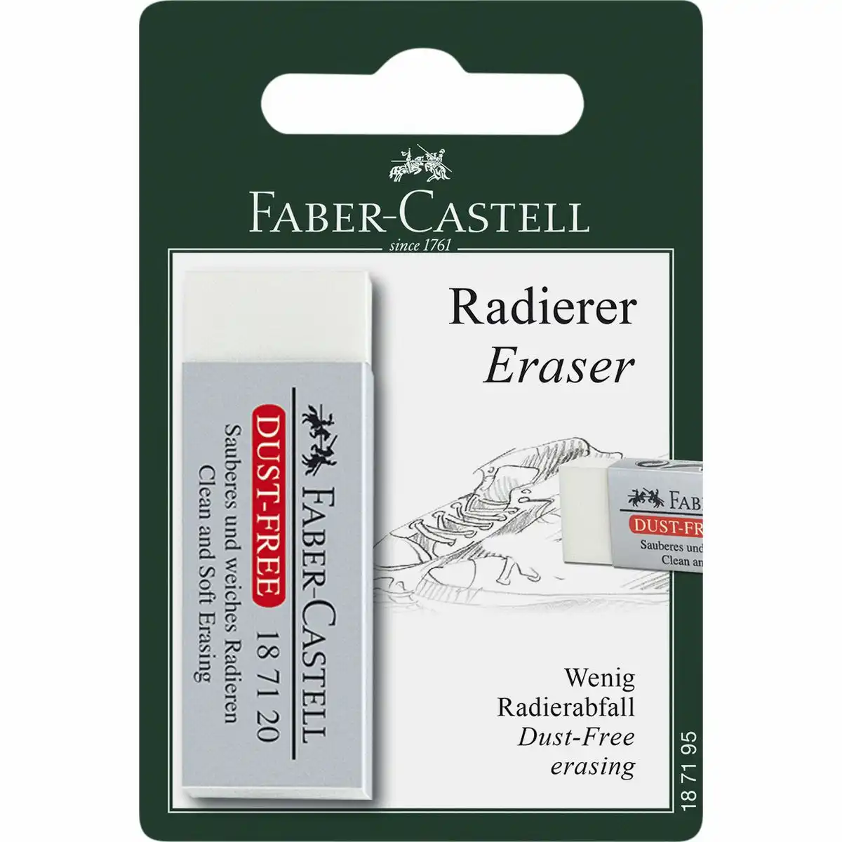 522195_00 FABER-CASTELL Radierer Dust-Free weiß Blister