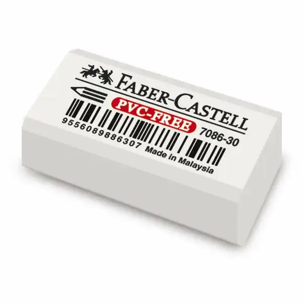 522198_00 FABER-CASTELL Radierer 7086-30 weiß 30er Pack