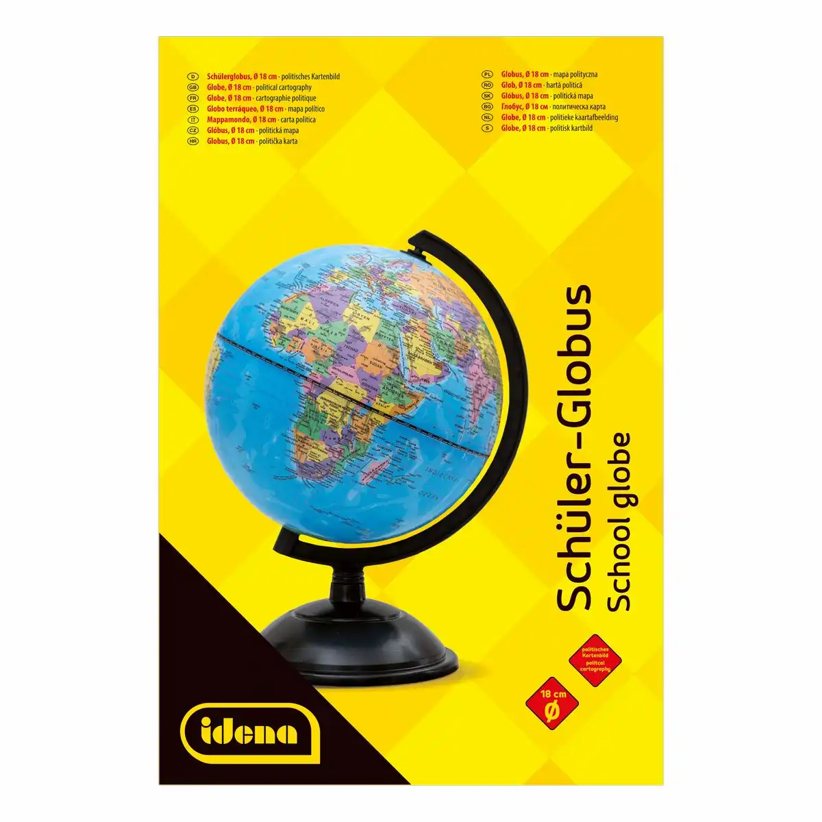Idena Schülerglobus mit politischem Kartenbild, Ø 18 cm