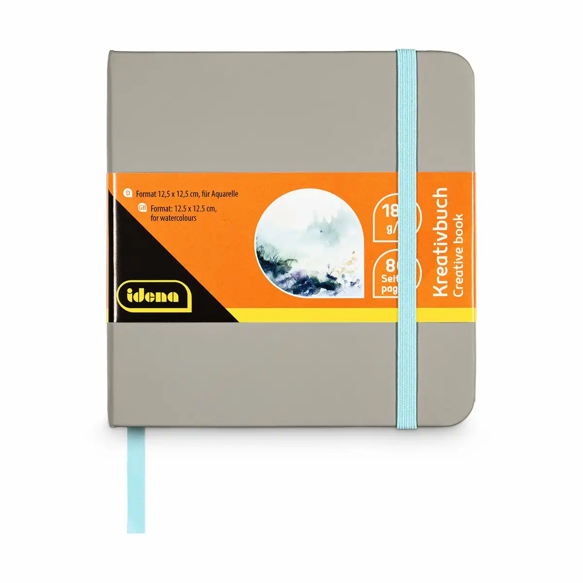 60074_00 Idena Kreativbuch für Aquarelle 80 Seiten 180g/m² 12