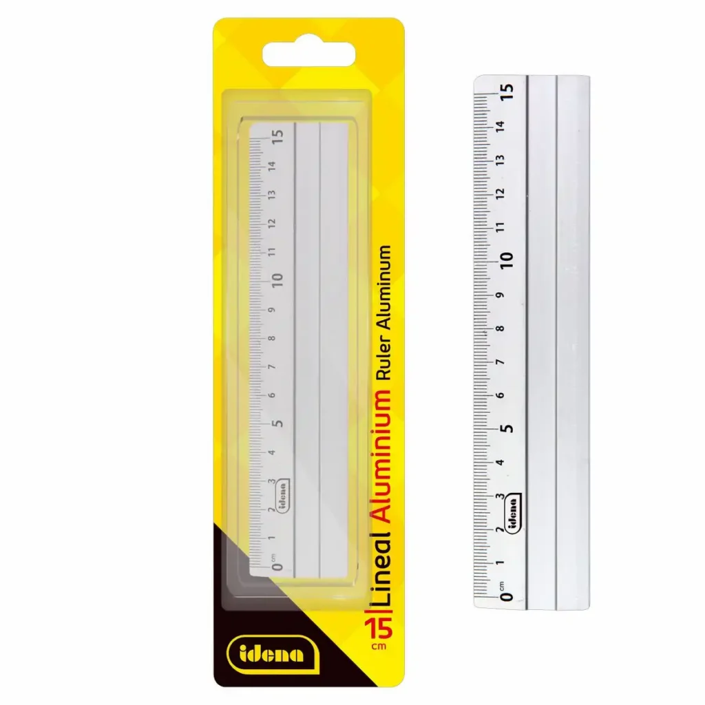 Idena Lineal Aluminium silber Blister