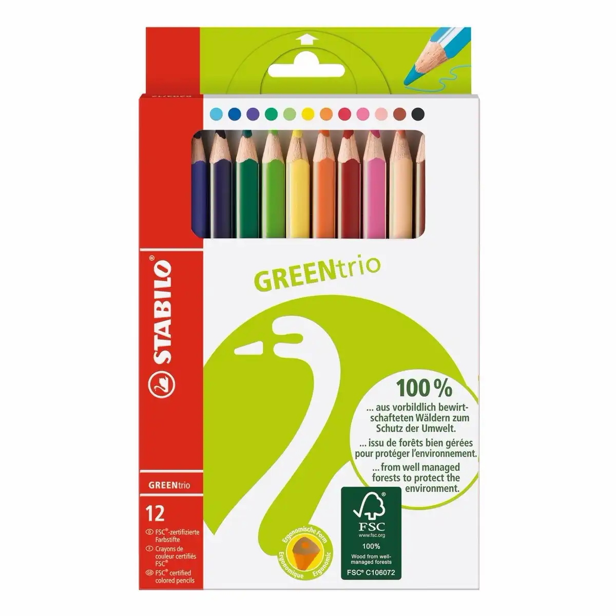 STABILO Buntstifte GREENtrio 17