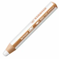 STABILO Buntstift woody 3in1 10cm 5er Pack - weiß