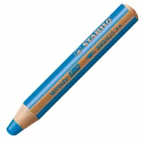 STABILO Buntstift woody 3in1 10cm 5er Pack - mittelblau