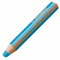 STABILO Buntstift woody 3in1 10cm 5er Pack - cyan