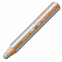 STABILO Buntstift woody 3in1 10cm 5er Pack - silber