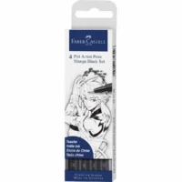 FABER-CASTELL Tuschestifte Pitt Artist Pen Manga Basic Set - 4 Stück