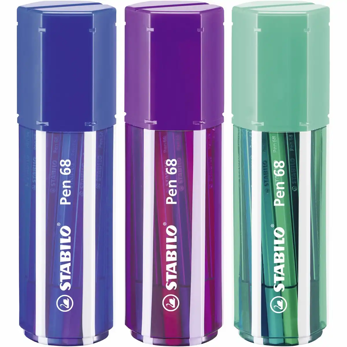 621448_00 STABILO Filzstifte Pen 68 Big Pen Box 20 Stück 3fach sortiert Kunststoffbox