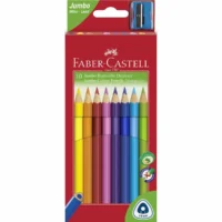 FABER-CASTELL Buntstifte Jumbo mit Spitzer 10 Stück Kartonetui