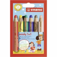 STABILO Buntstifte woody 3in1 Kartonetui - 6 Stück
