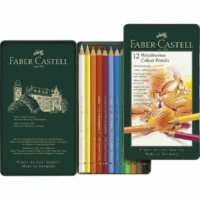 FABER-CASTELL Farbstifte 12 Stück Metalletui - Polychromos