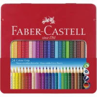 FABER-CASTELL Buntstifte Colour Grip - Metalletui, 24 Stück