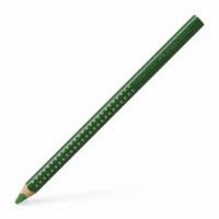 FABER-CASTELL Buntstift Jumbo Grip mit Namensfeld 12er Pack - permanentgrün oliv