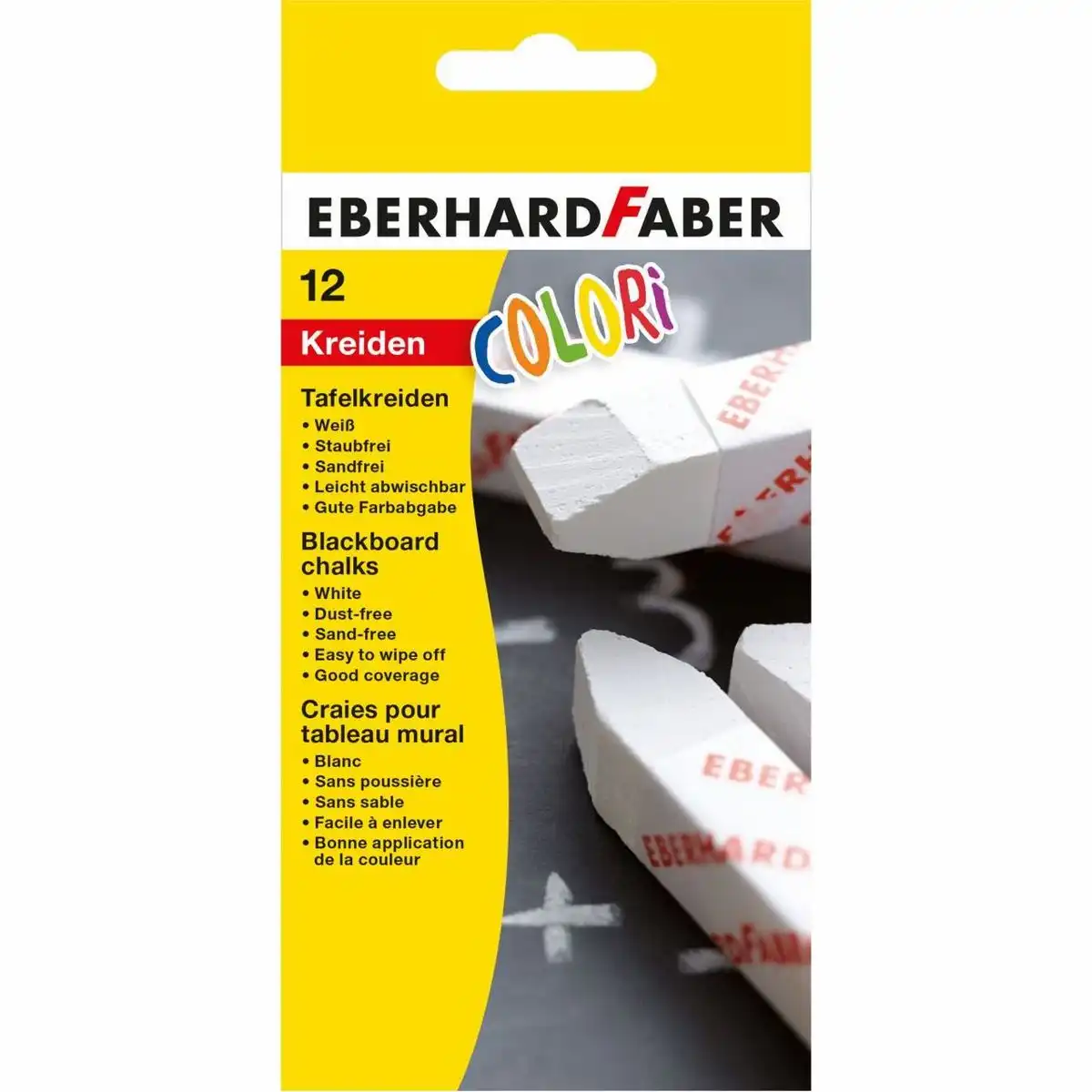 EBERHARD FABER Tafelkreiden Wand weiß 12 Stück