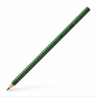 FABER-CASTELL Buntstift Colour Grip mit Namensfeld 12er Pack - permanentgrün oliv