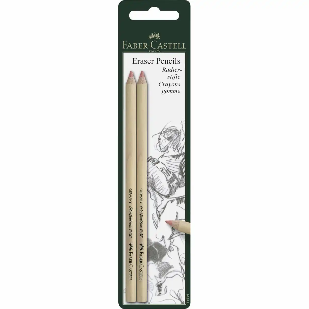 FABER-CASTELL Radierstifte Perfection 7056 2 Stück Blister